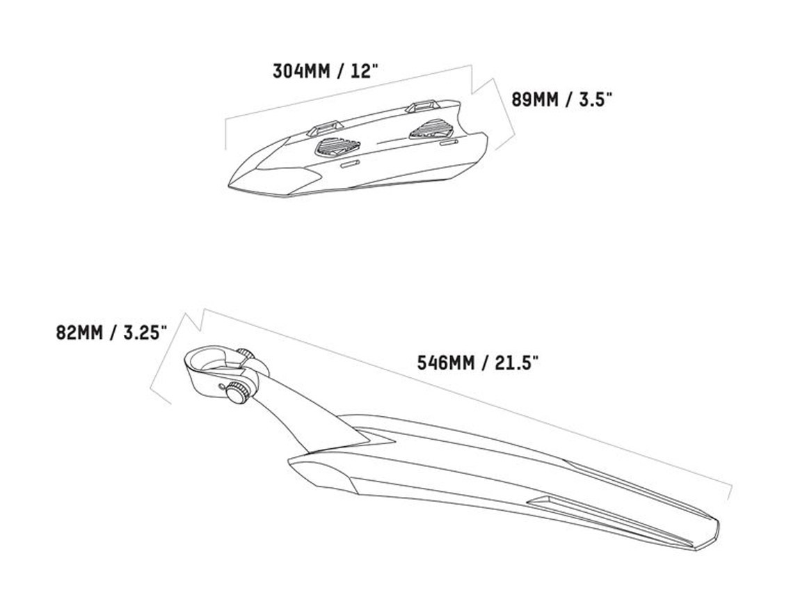 Blackburn Splashboard Fender Combo for Mudguards - MTB - Image 3