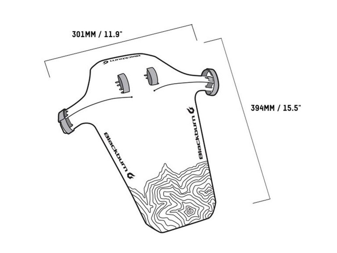 Blackburn Barrier XL Mud Guard for Mudguards - MTB - Image 2